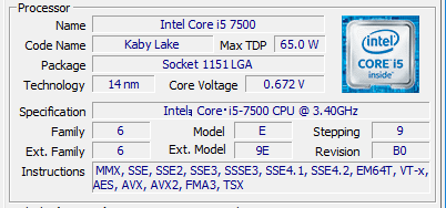 Intel Core i5 7500 | 迷惑堂本舗